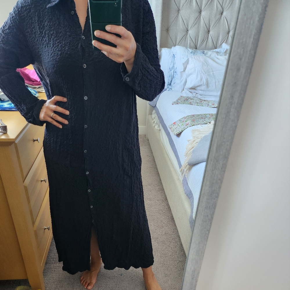 Zara Black Maxi Long- Slevee Dress